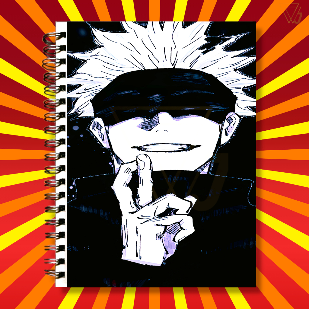 Adesivo Para Capa de Caderno Anime Jujutsu Kaisen Satoru Gojo Excelente Qualidade