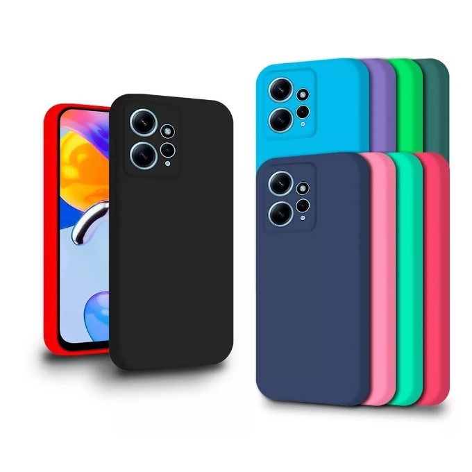 Capa Capinha Compativel Redmi Note 12 4g Silicone Aveludado+PELICULA 3D