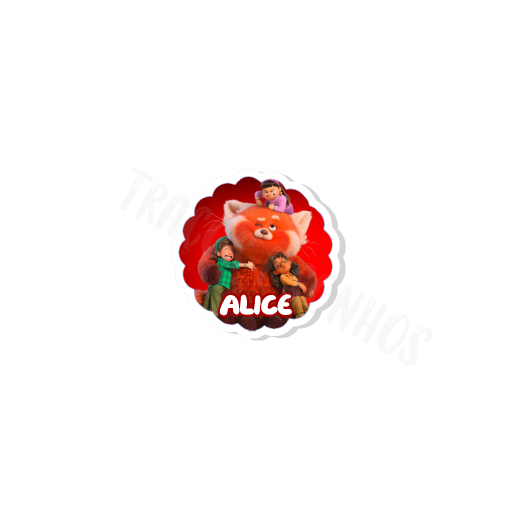 Adesivos Red Crescer é uma Fera personalizado para lembrancinha de festa infantil aniversário