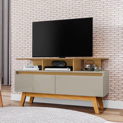 Rack Sala Rubi 1.2 para TV até 50 2 Portas Pé Madeira Macica