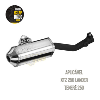 Escapamento Xtz 250 Lander/Teneré 250 Mini Tri Fortuna cromado em Oferta na Shopee