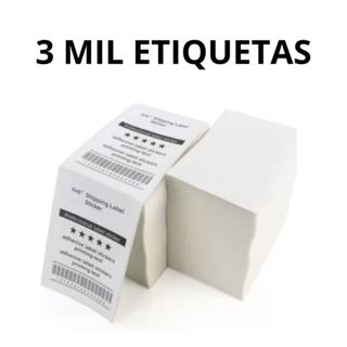 3000 Etiqueta Térmica Papel Adesivo 10x15CM Papel Térmico e Papel Contínuo em Oferta na Shopee