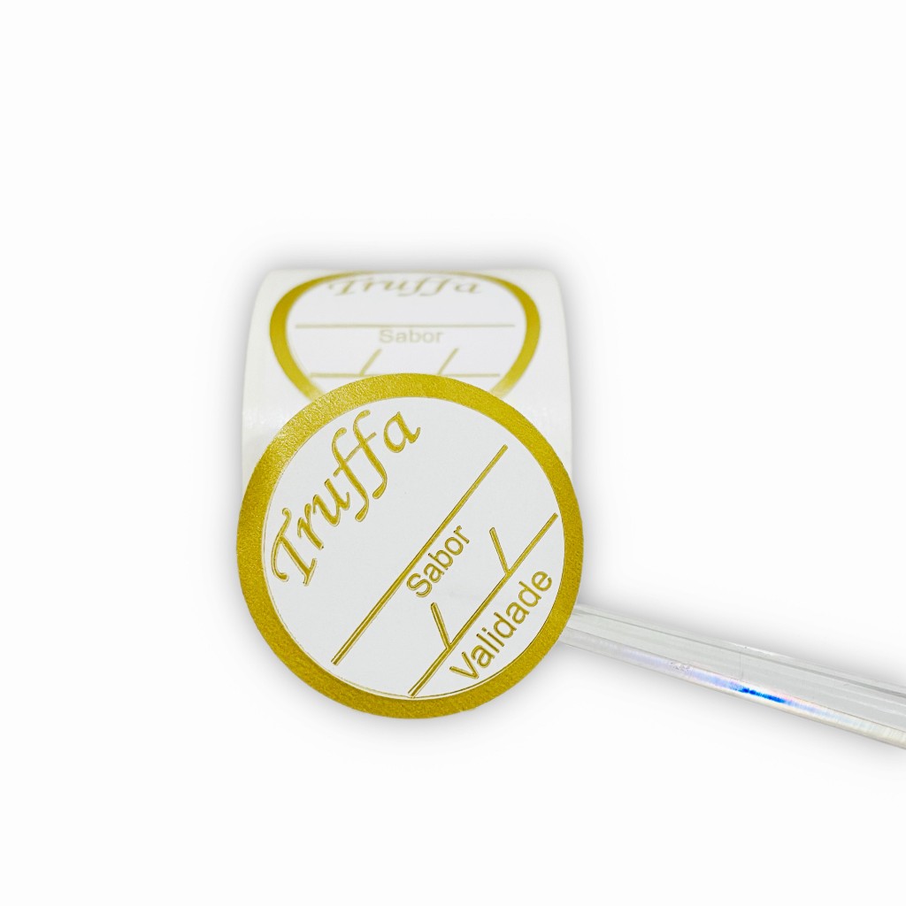 Etiquetas para Trufa sabor e validade 30x30 mm
