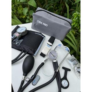 Kit Enfermagem P.A MED Preto Black Clássico Com Garrote, Relógio, Estojo, com 2 anos de Garantia