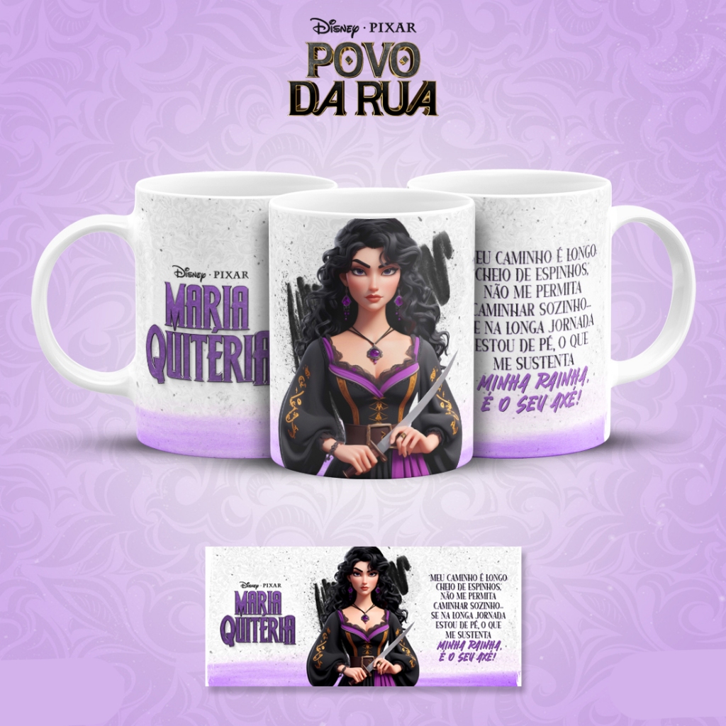 Caneca Porcelana Exu Orixás Pixar Exclusiva Maria Quitéria