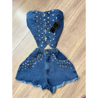 Conjunto Jeans Pedraria