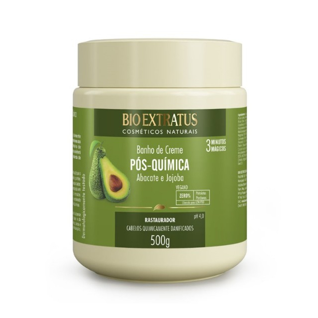 Banho de Creme / Mascara Nutritiva Pós-Química Bio Extratus 500g