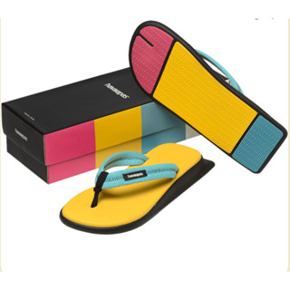 Chinelo Havaianas Tradi Zori ll Unissex Preto/Branco - Amarelo Ouro - Rosa Flux - Rosa Azul