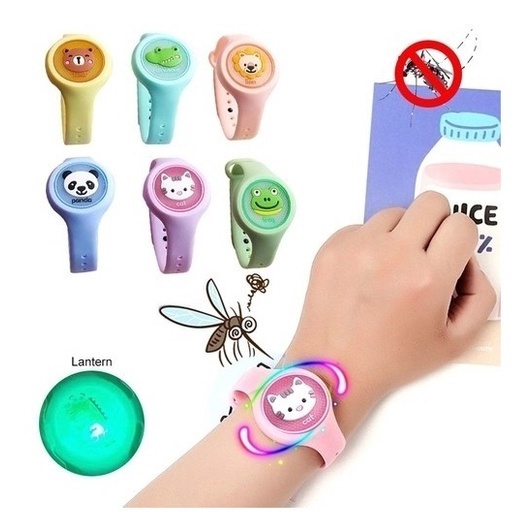 Pulseira Relógio Repelente de Mosquito Colorido Infantil Bebê Criança Pronta Entrega