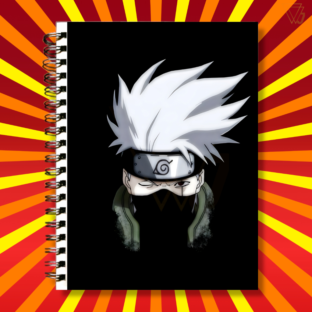 Adesivo Para Capa de Caderno Kakashi Hatake Anime Naruto Ninja Copiador Excelente Qualidade