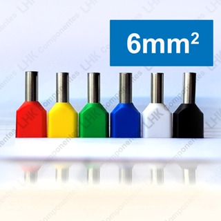 Terminal ilhós tubular isolado duplo 6mm TE6014 em Oferta na Shopee