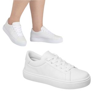 Tênis Branco Feminino Casual Sapatenis Confortavel