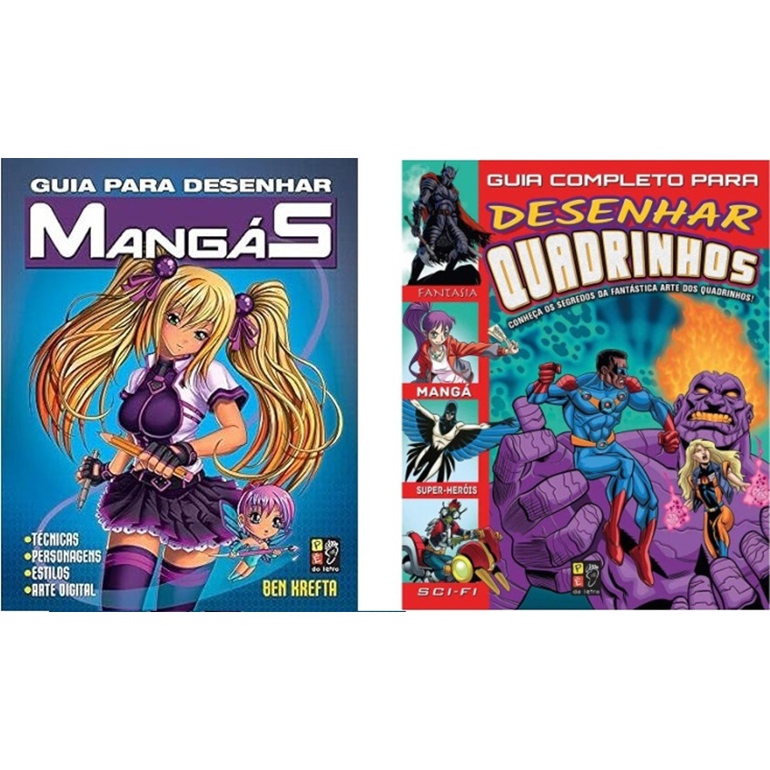 Kit C/ 2 Livros Como Desenhar Manga Shoujo E Cartoons