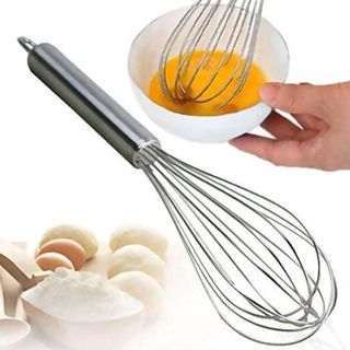 Batedor 22 Cm Fue Ovos Multiuso Para Cozinha Prático E Útil Na Hora Que For Fazer Suas Receitas Em Aço Inox