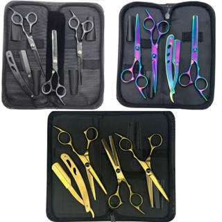 Kit 3 Tesouras Profissionais (604386) Barbeiro Fio Navalha Desbaste