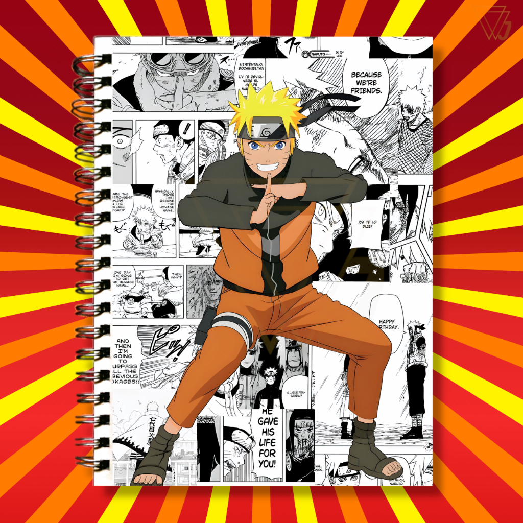 Adesivo Para Capa de Caderno Naruto Top Anime Naruto Uzumaki Excelente Qualidade