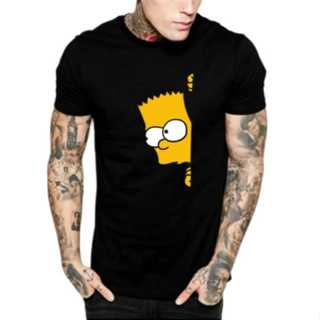 Camisas Camisetas BART SIMPSON esportivas Unissex alta qualidade