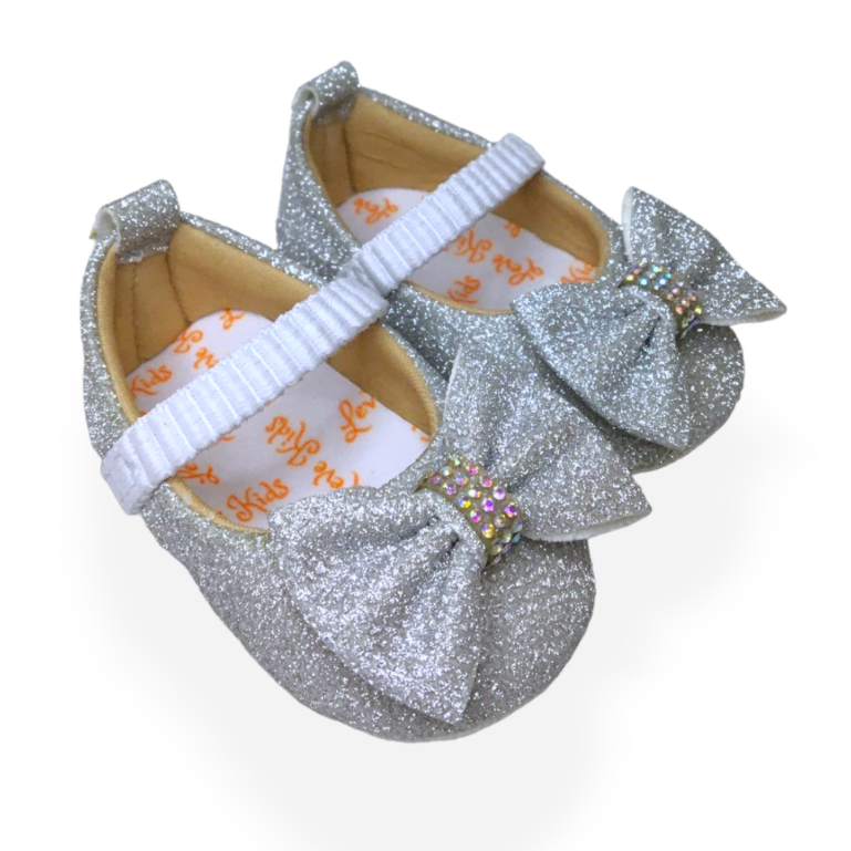 Sapatilha Infantil menina Feminina Glitter bebe recem nascida Confortável batizado luxo festa  Laço  Ponta 13 ao 18 em Oferta na Shopee