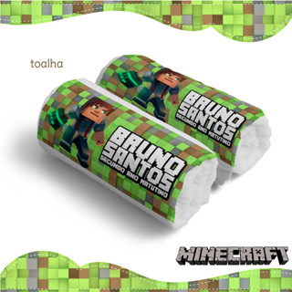 Toalhinhas Personalizadas - Minecraft - LEIA A DESCRIÇÃO