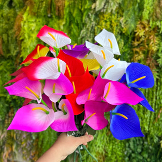 Buquê Flor Artificial Veludo Copo de Leite P/ Decoração Casamento, Arranjos, Decorar Festas e casa - YNH800897