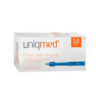 Punch Dermatológico para Biopsia 2.0mm Tattoo Piercing Alargador Dermato 1 unidade - Uniqmed
