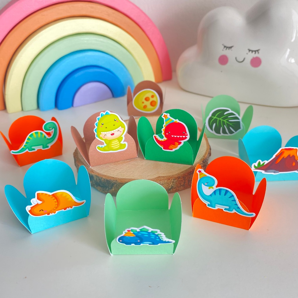 100 Forminhas para Doces Festa de Aniversário, Confeitaria, BRIGADEIRO, dinossauro baby