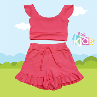 Conjunto Infantil Verão Fluorescente Menina Juvenil Moda Blogueirinha - Shorts e Regata Semi Cropped