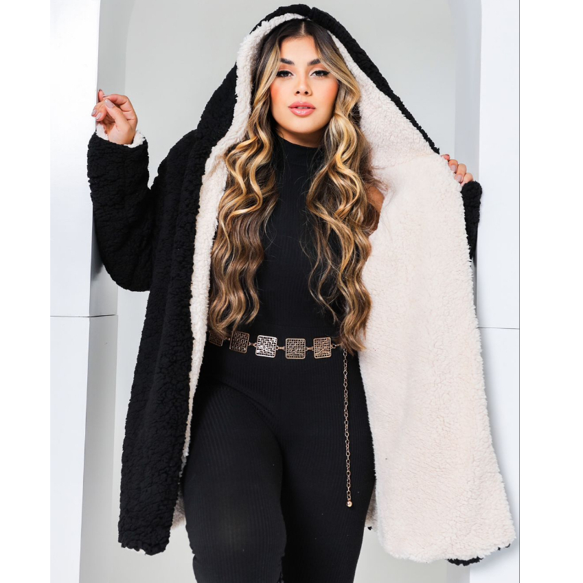 Casaco Teddy Plus Size Dupla Face