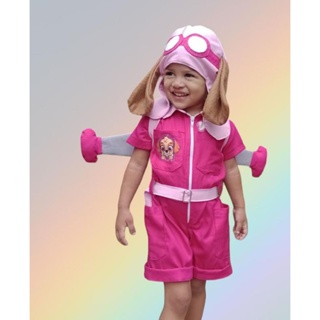 fantasia skye patrulha canina rosa infantil - roupa festa/ensaios em Oferta na Shopee