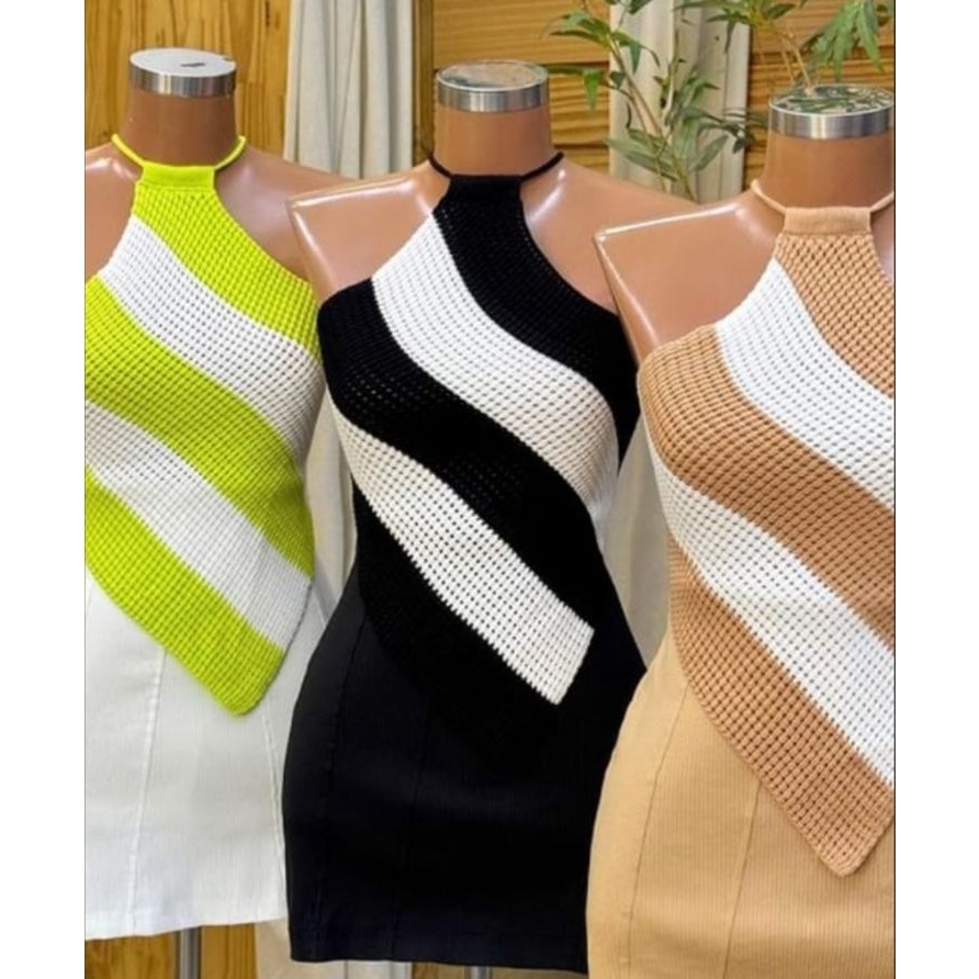 tricot modal faixa pico amarra com forrada em Oferta na Shopee