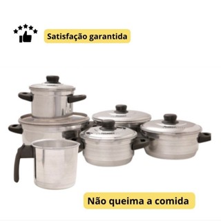 Jogo de Panelas 5 peças + Leiteira N12 Em Alumínio