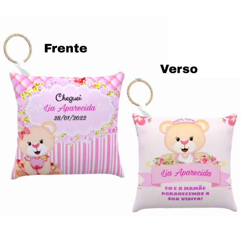 60 Almochaveiros Ursinha Princesa lembrancinhas personalizados