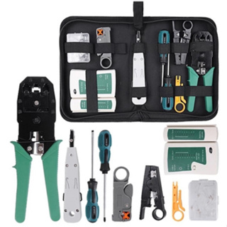 Kit ferramentas Alicate De Crimpar  R45 + Testador + Punch Down + Chaves + Bolsa em Oferta na Shopee