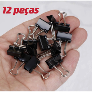 grampo 12 peças Prendedor De Papel 25mm ，32mm,Grampo Binder Clip Artesanato em Oferta na Shopee