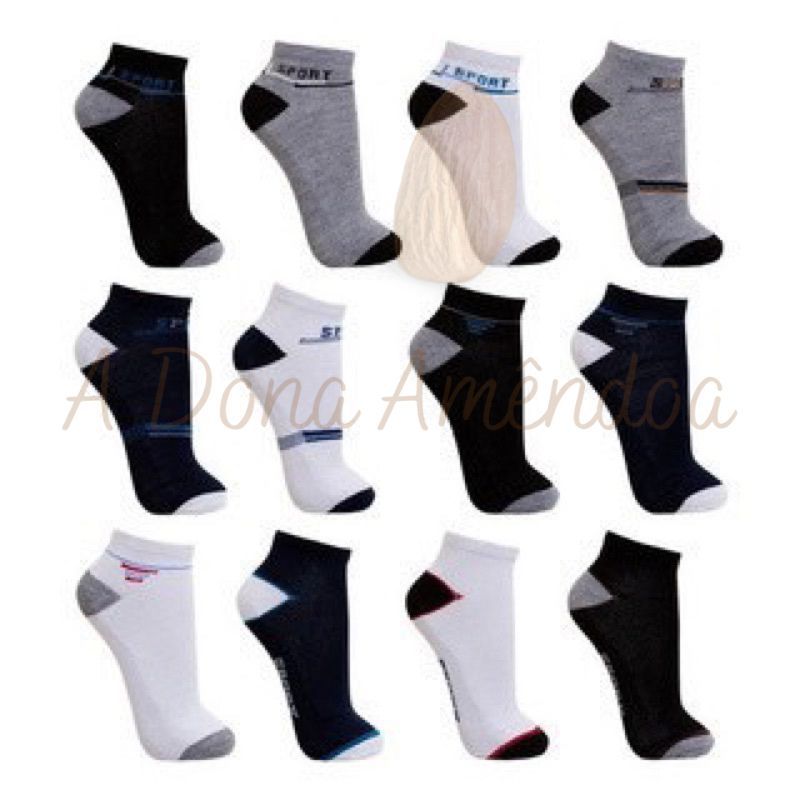 Kit De Meia Altomax Cano Curto Grosso de  3/6/12 Pares