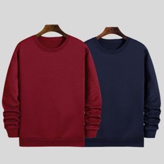 Moletom Gola Redonda Unissex Careca Blusa de Frio Casaco Feminino Masculino Flanelado Liso Sem Estampa Algodão peluciada