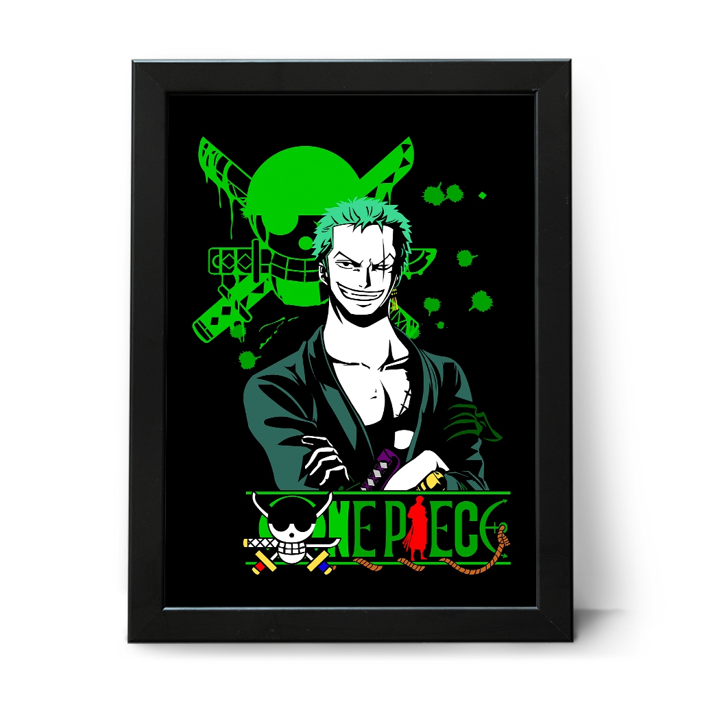 Quadro Decorativo One Piece Série Zoro Decoração Anime Geek Poster