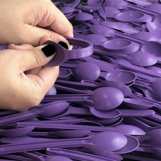 500 ~2000 Colherzinhas Açaí Sorvete Sobremesa Super Reforçada inquebrável ROXA em Oferta na Shopee