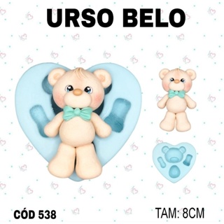 Molde de Silicone Urso Belo--CÓD 538 em Oferta na Shopee
