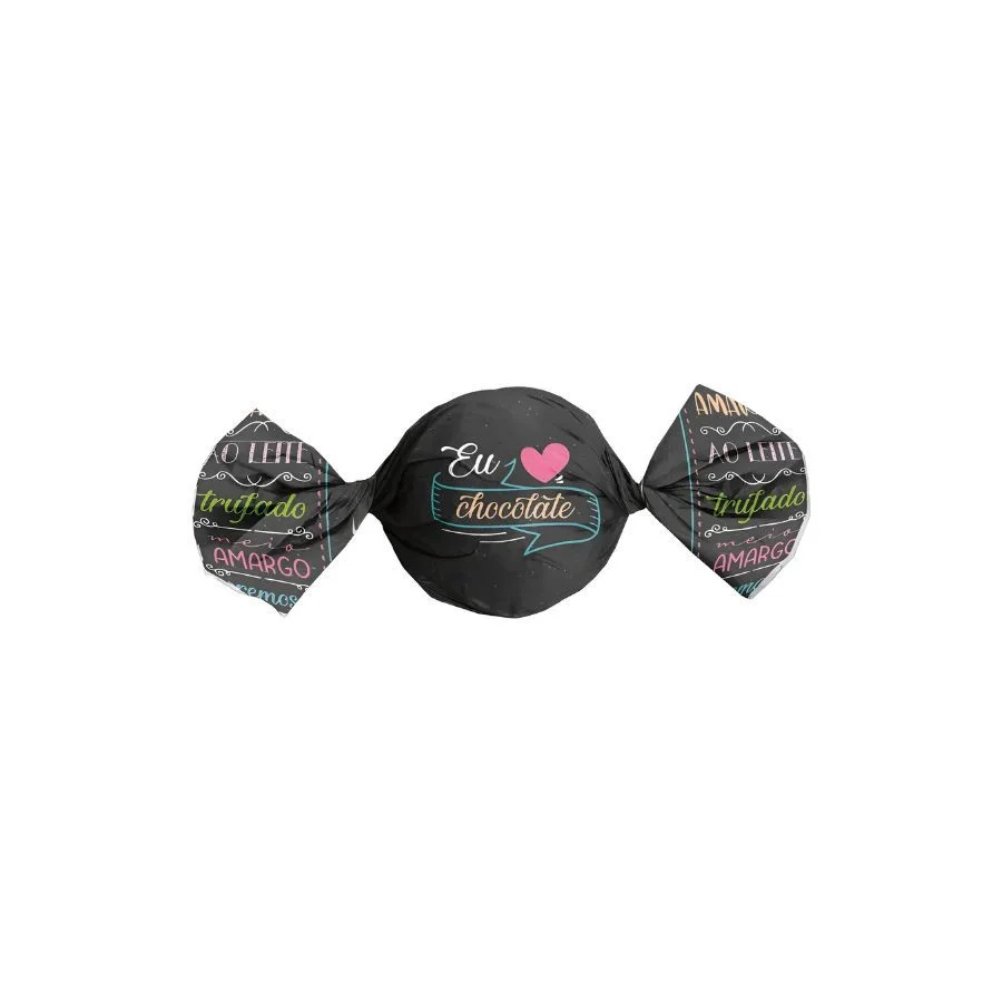 Papel Trufa 14,5x15,5cm Eu Amo Chocolate 100Un Cromus Rizzo