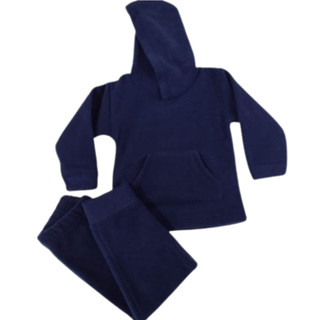 Conjunto Infantil Masculino Inverno Com Capuz e Bolso Canguru Soft tipo Mantinha