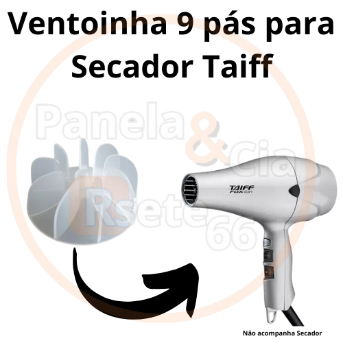 Ventoinha para motor de secador TAIFF 9 PÁS