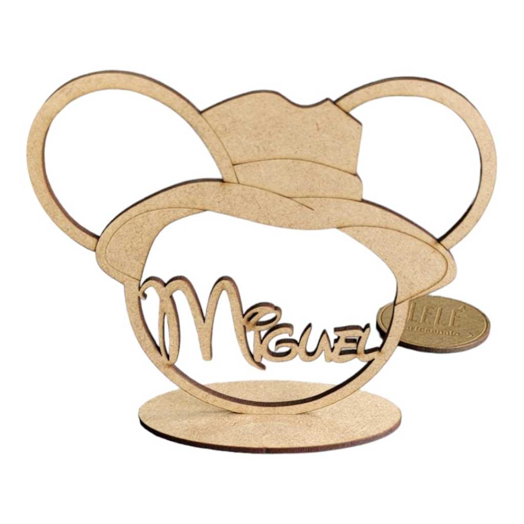 Kit 20 Lembrancinha Mickey Safari em mdf personalizado