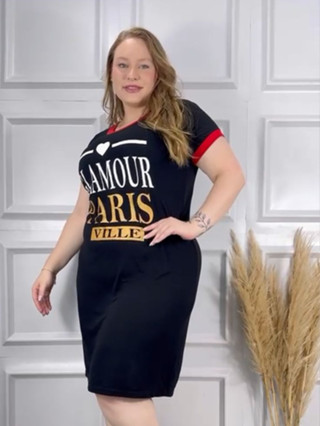 Kit Promoção Vestido Plus Size Liso ou Estampado Camisão Feminino Fresquinho Não Fica Transparente Com Manga