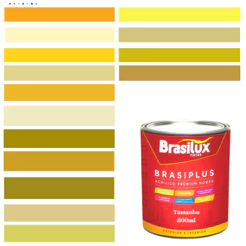 Tinta de Parede Amarelo Brasiplus Fosca 800ml