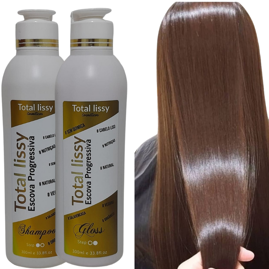 Kit realinhamento Capilar Progressiva No Chuveiro Orgânica Sem Formol Alisamento Tratamento Hidratação e Terapia Capilar