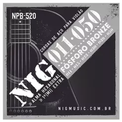 Encordoamento Para Violão Aço Nig Fosforo Bronze 011 Npb-520