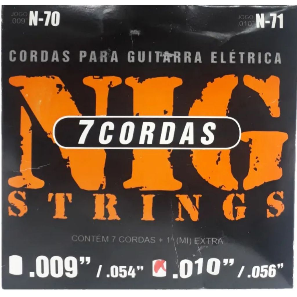 Encordoamento Nig Guitarra De 7 Cordas 010 - 056 - N71