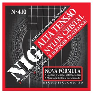 Encordoamento Nig De Nylon Violão Tensão Alta N410 em Oferta na Shopee