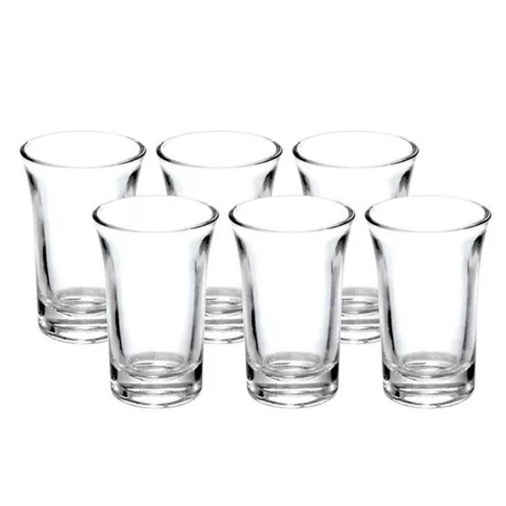 Kit6 Copo Shot Whisky Tequila Licor Cachaça 40ML